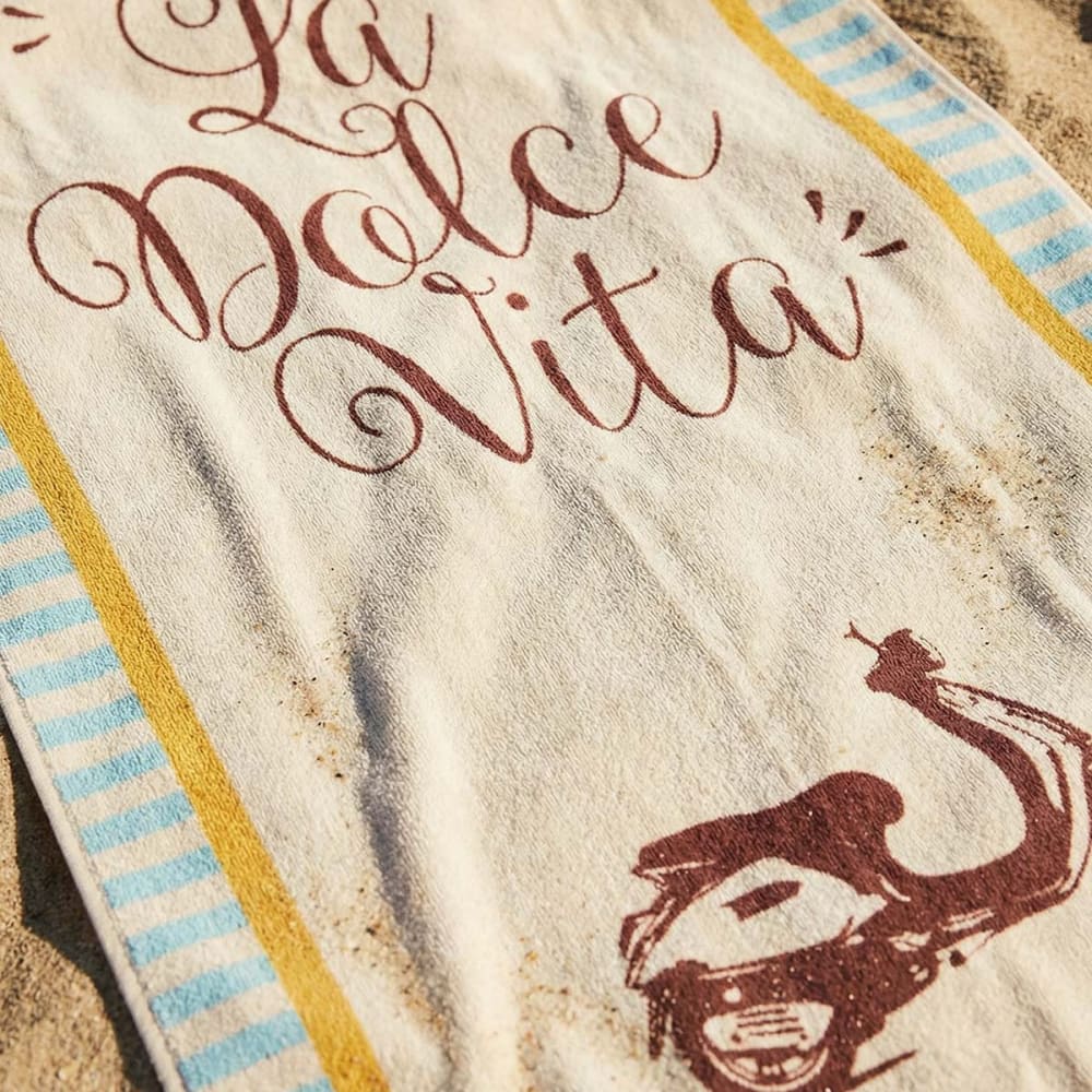 Serviette de plage velours 100x180 cm terre brulée — vue 4