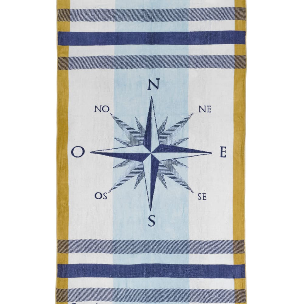 Serviette de plage velours 100x180 cm bleu nuit