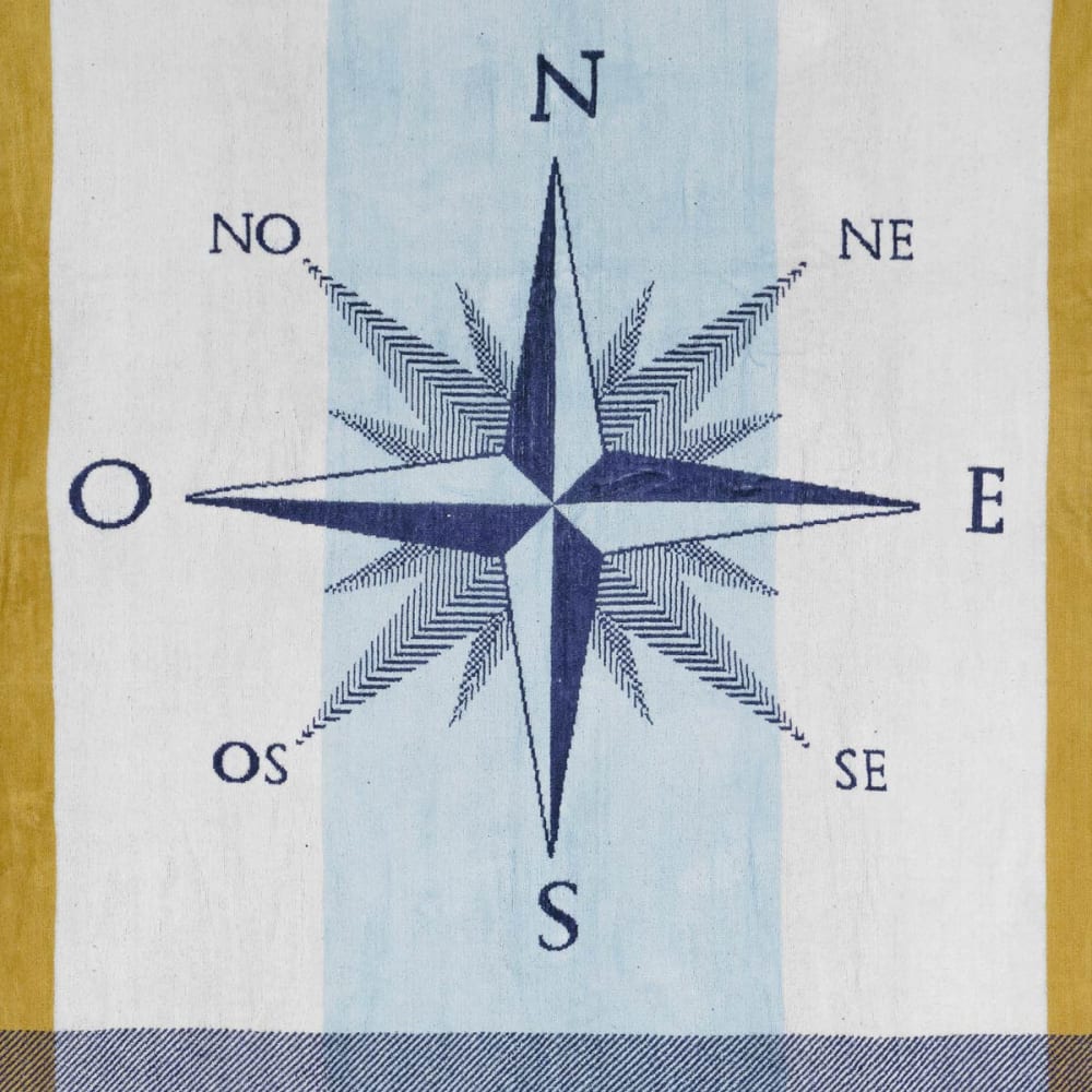 Serviette de plage velours 100x180 cm bleu nuit — vue 3