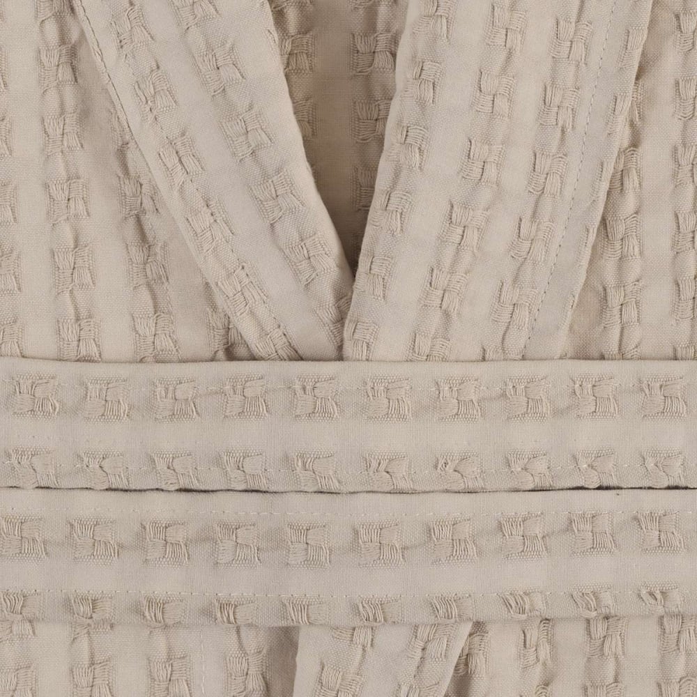 Unisex Baumwoll-Bademantel Sand L - Maisons Du Monde