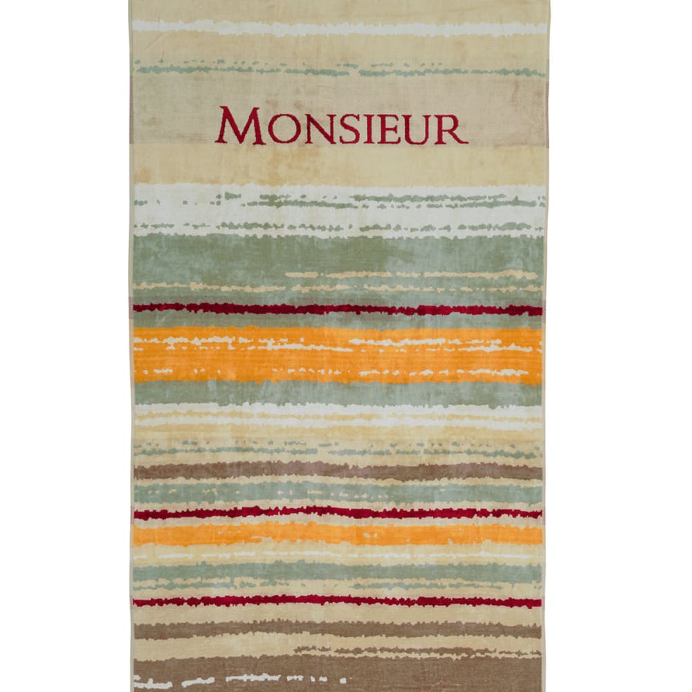 Serviette de plage velours 100x180 cm sauge