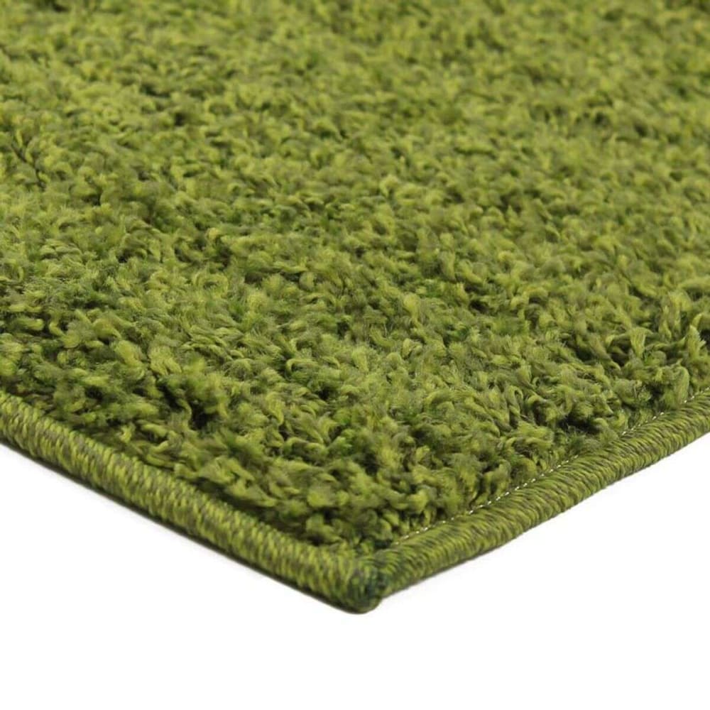 Tapis à poils long toucher laineux vert 160x230 — vue 3