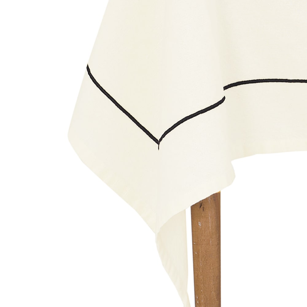 Nappe coton/lin unie  ecru 170x250 - Maisons du Monde