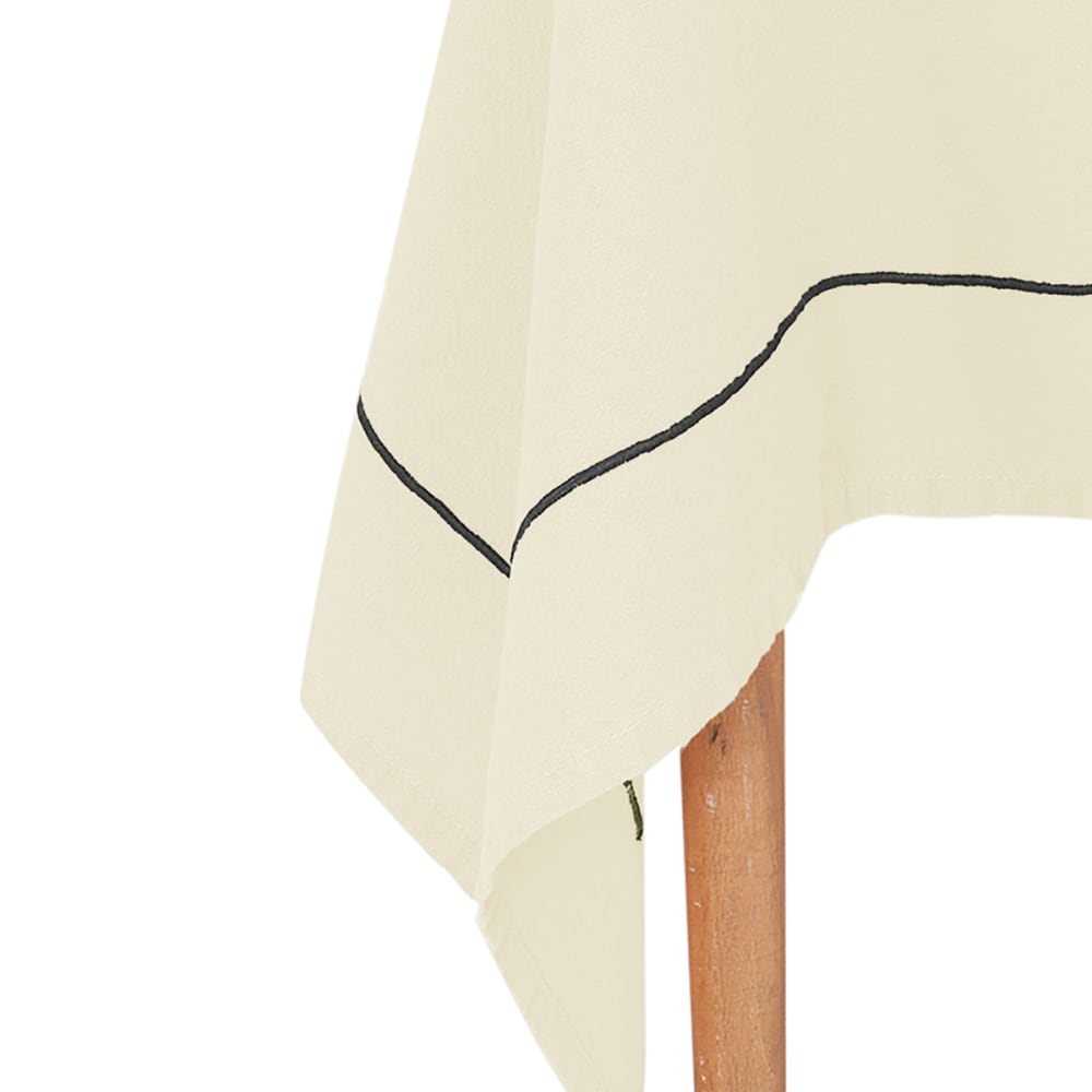 Nappe coton/lin unie ficelle 170x170 - Maisons du Monde