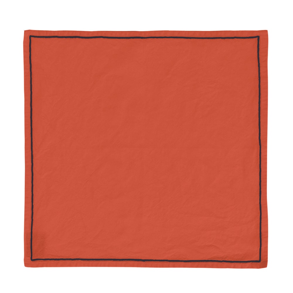 Llot de 4 serviettes de table coton/lin auburn 45x45 Llot de 4 serviettes de table coton/lin auburn 45x45