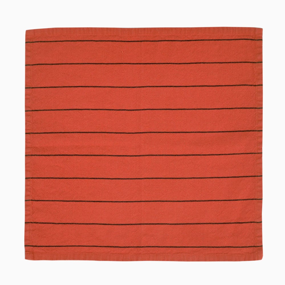 Llot de 4 serviettes de table en coton/lin auburn 45x45 Llot de 4 serviettes de table en coton/lin auburn 45x45