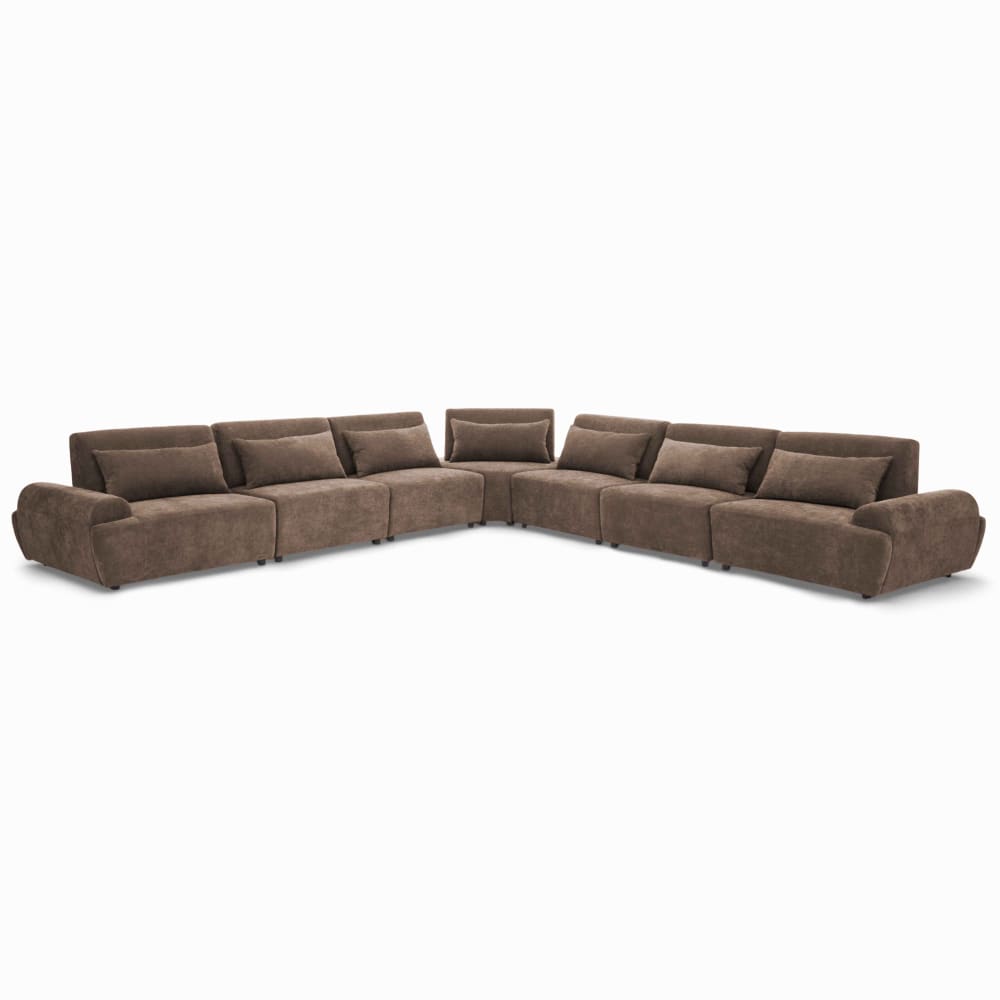 Canapé d'angle modulable - tissu