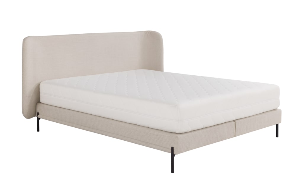 KS Home Concept Polsterbett 180x200 cm beige, mit Matratze style modern - Pes - Polyester