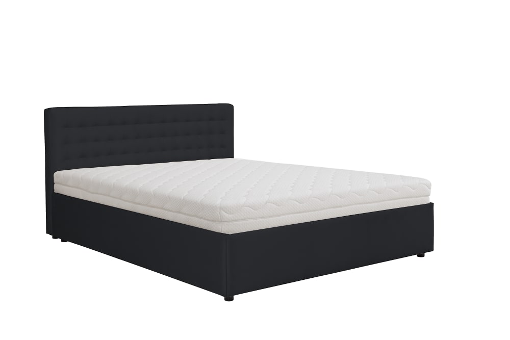 Lit rembourré avec matelas,
