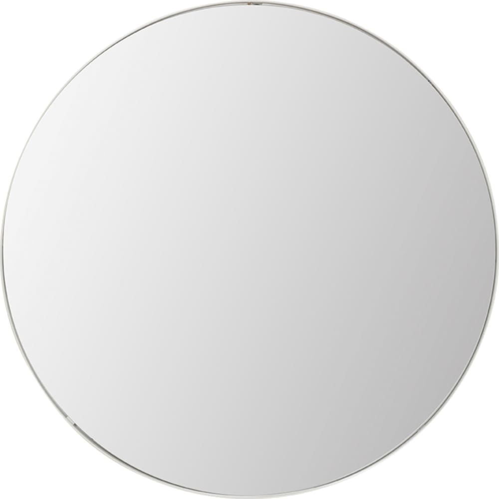 Miroir rond en acier gris clair D100