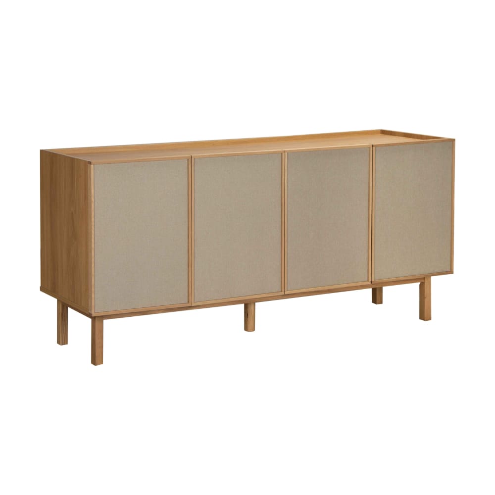 Buffet effet bois 4 portes style scandinave 180 cm bois clair Buffet effet bois 4 portes style scandinave 180 cm bois clair