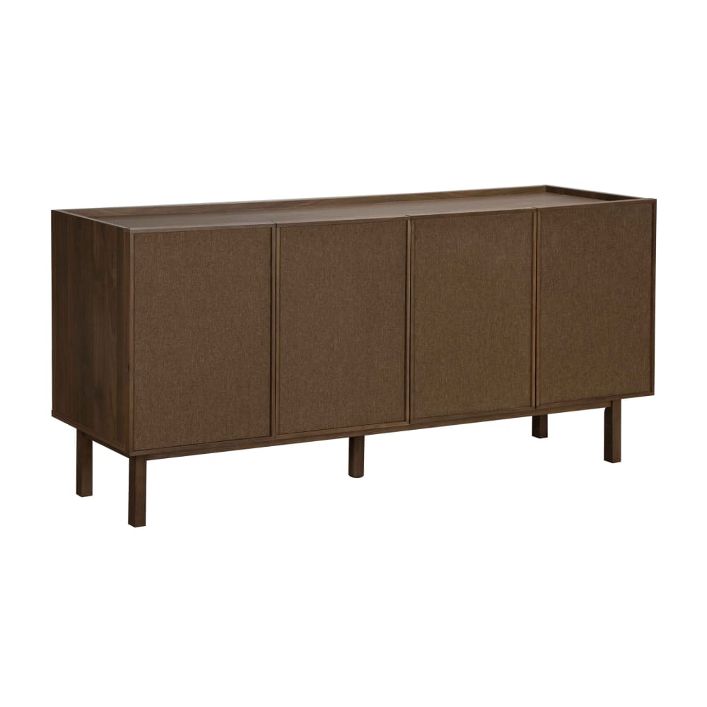 Buffet effet bois 4 portes style scandinave 180 cm bois foncé Buffet effet bois 4 portes style scandinave 180 cm bois foncé