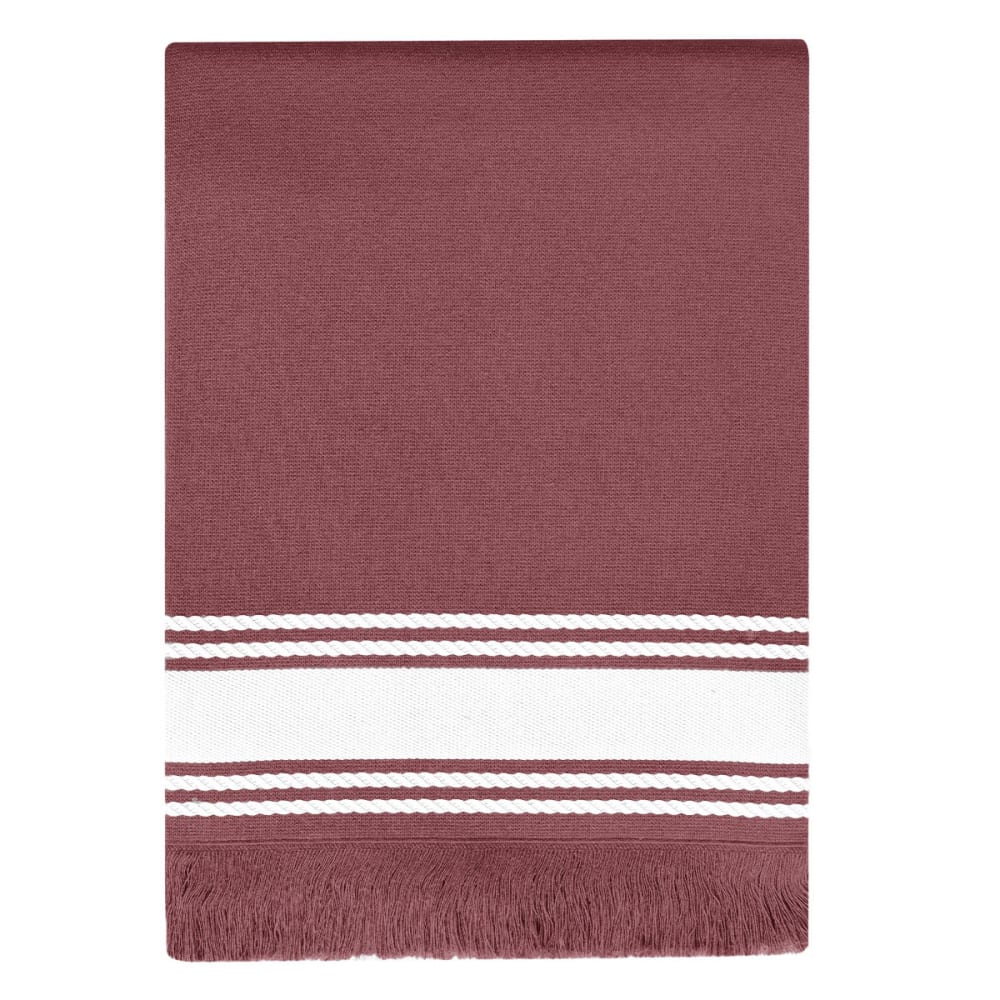 Strandtuch aus Baumwolle – Fouta-Stil Gebrannte Erde 100x180 cm -