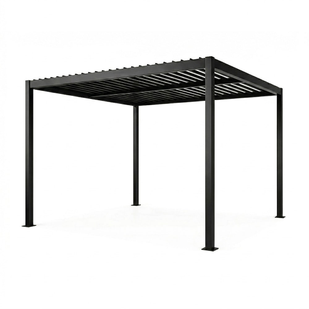 Pergola bioclimatique structure et lames orientables en aluminium 3x3m
