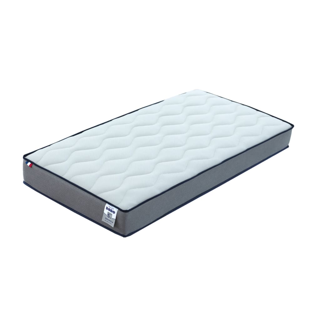 Matelas bébé ergonomique et ultra respirant polyester blanc 12 x 140