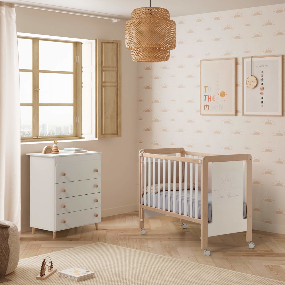 Lit Luciana 120x60 Blanc/Bois (Micuna) - Image 1