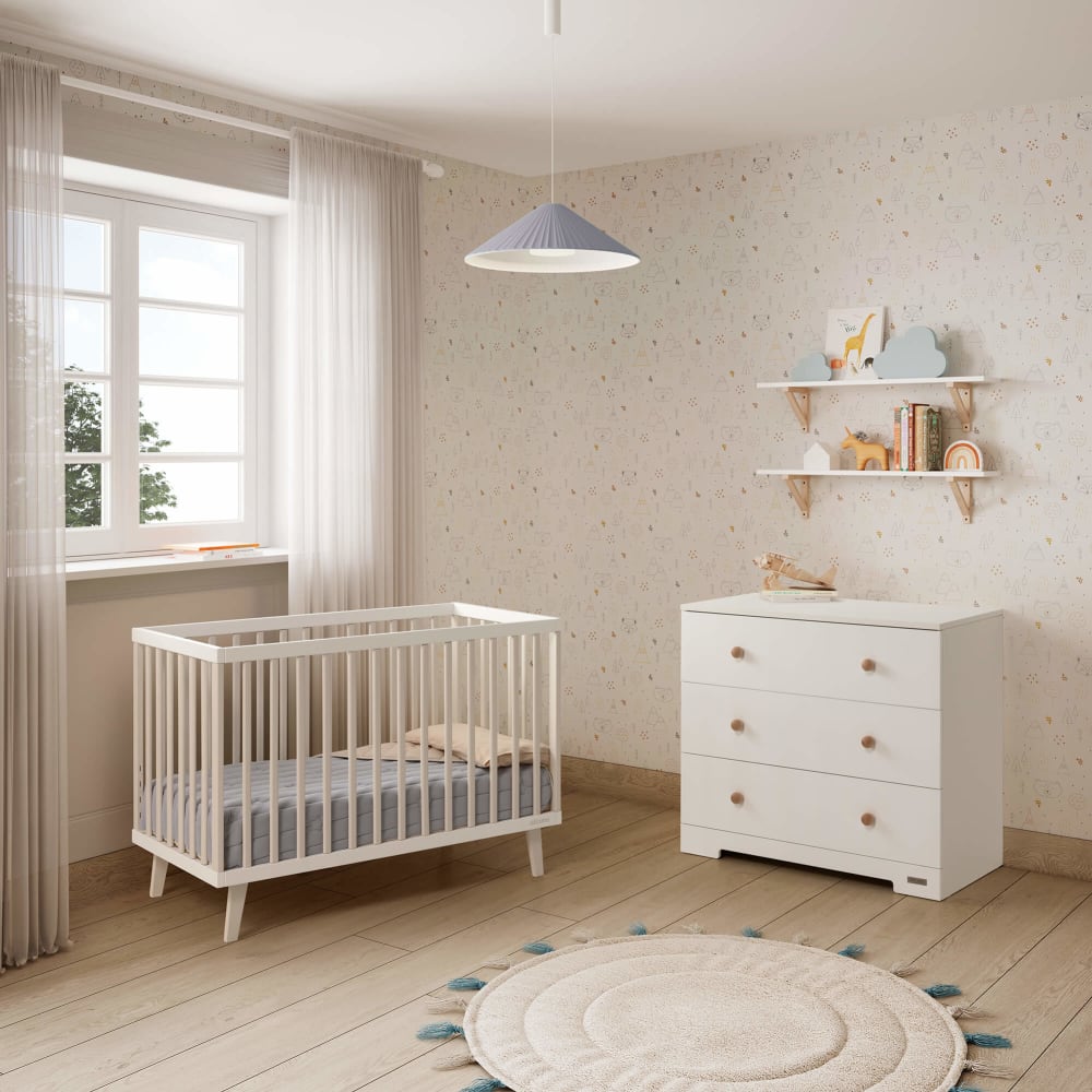 Lit Mencia 120x60 Blanc/Taupe (Micuna) - Image 2