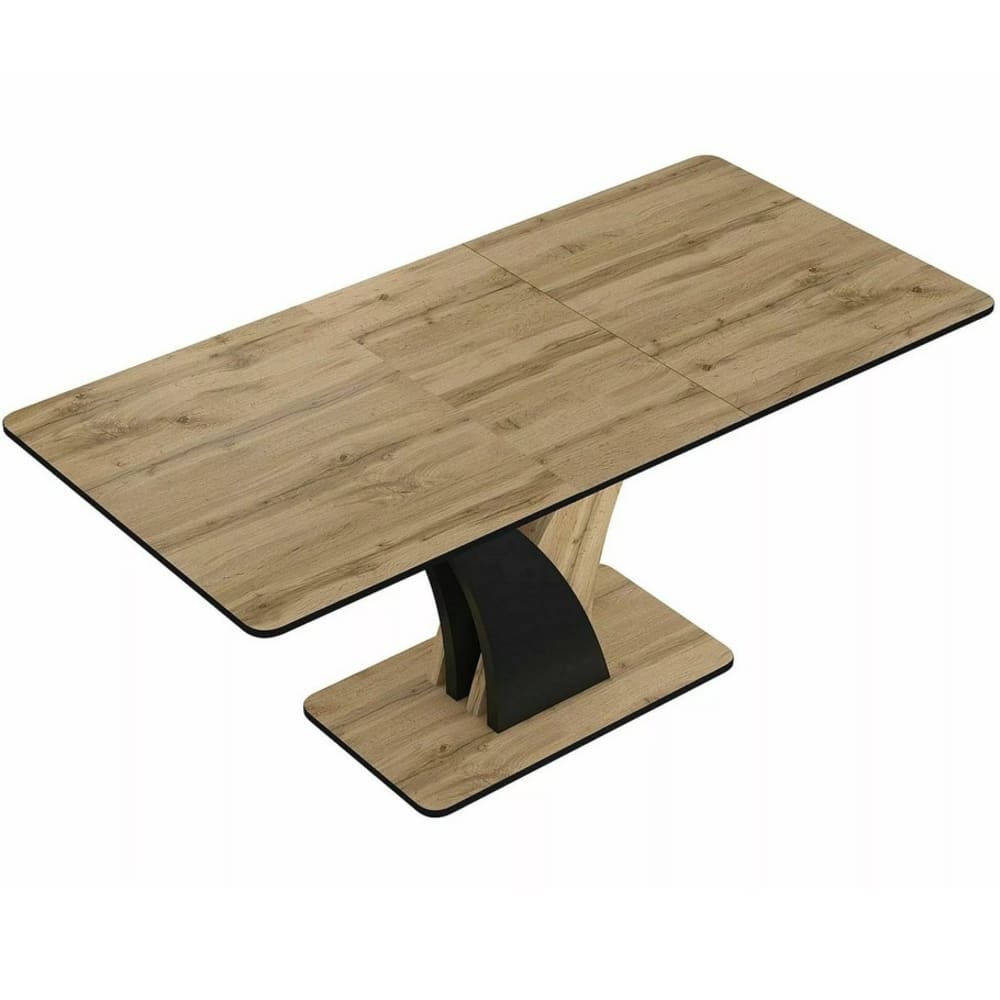 Ausziehbarer Tisch in Eichenoptik, Braun, 120–160 cm - Maisons Du