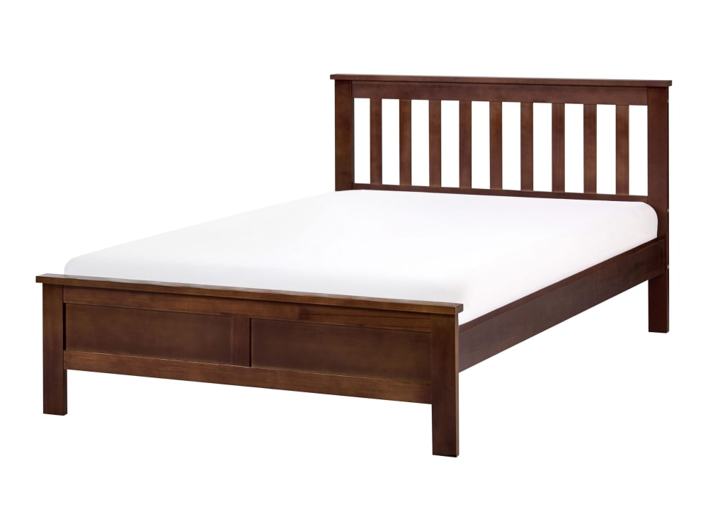 Lit double en bois marron 120x200