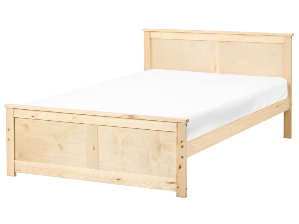Lit double en bois marron 120x200