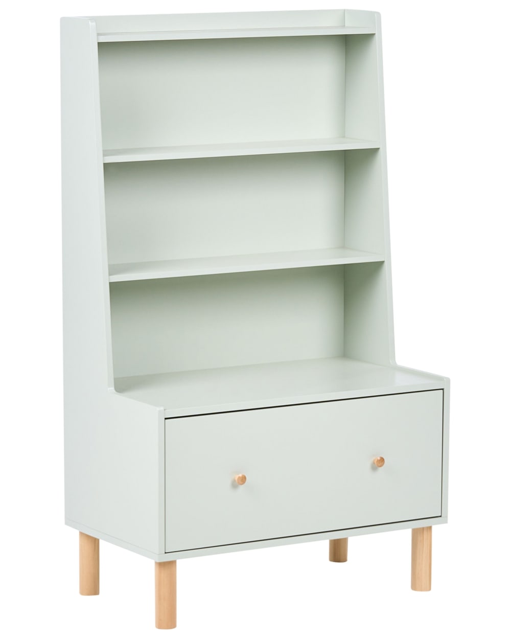 Bibliothèque 3 étagères 120 cm vert clair
