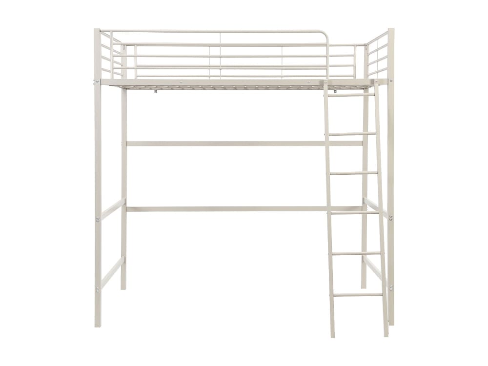 Lit mezzanine métal beige 120 x 190 cm