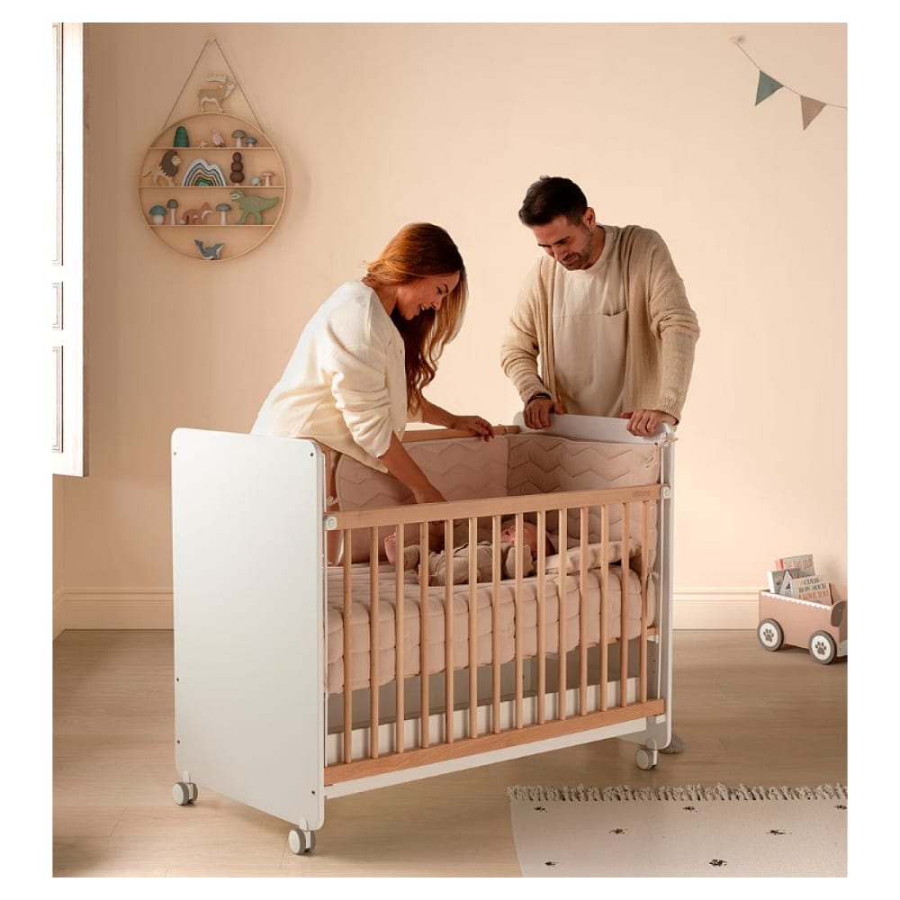 Lit Lupita 120x60 Blanc/Bois simple (Micuna) - Image 2