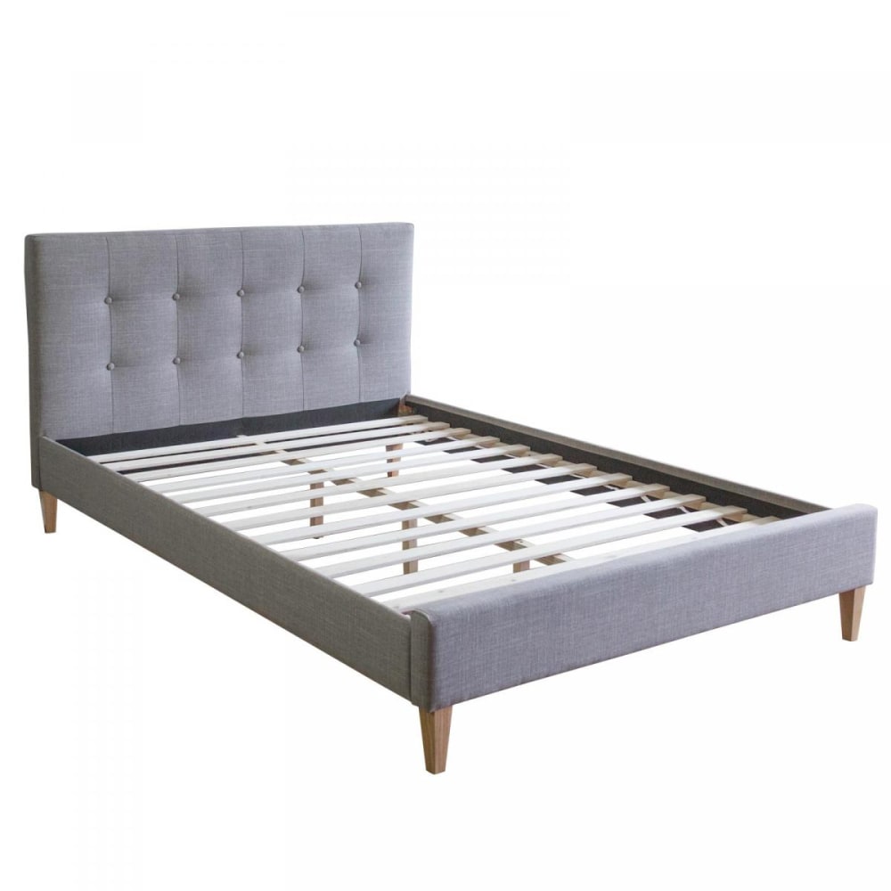Lit rembourré avec matelas 120x200 Sommier à lattes