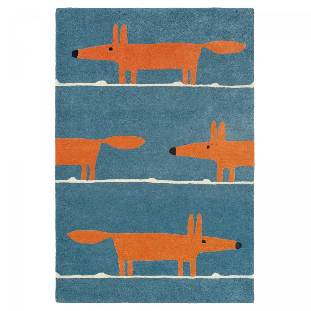 Tapis enfant 120x180 Laine bleu, orange