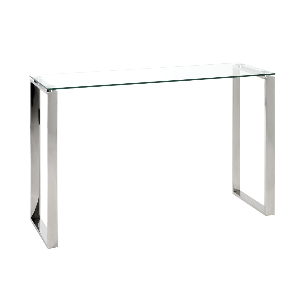 Console 120x40x78 cm en verre et inox - GENTONG