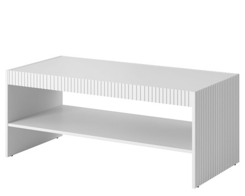Table basse design blanc mat 120cm