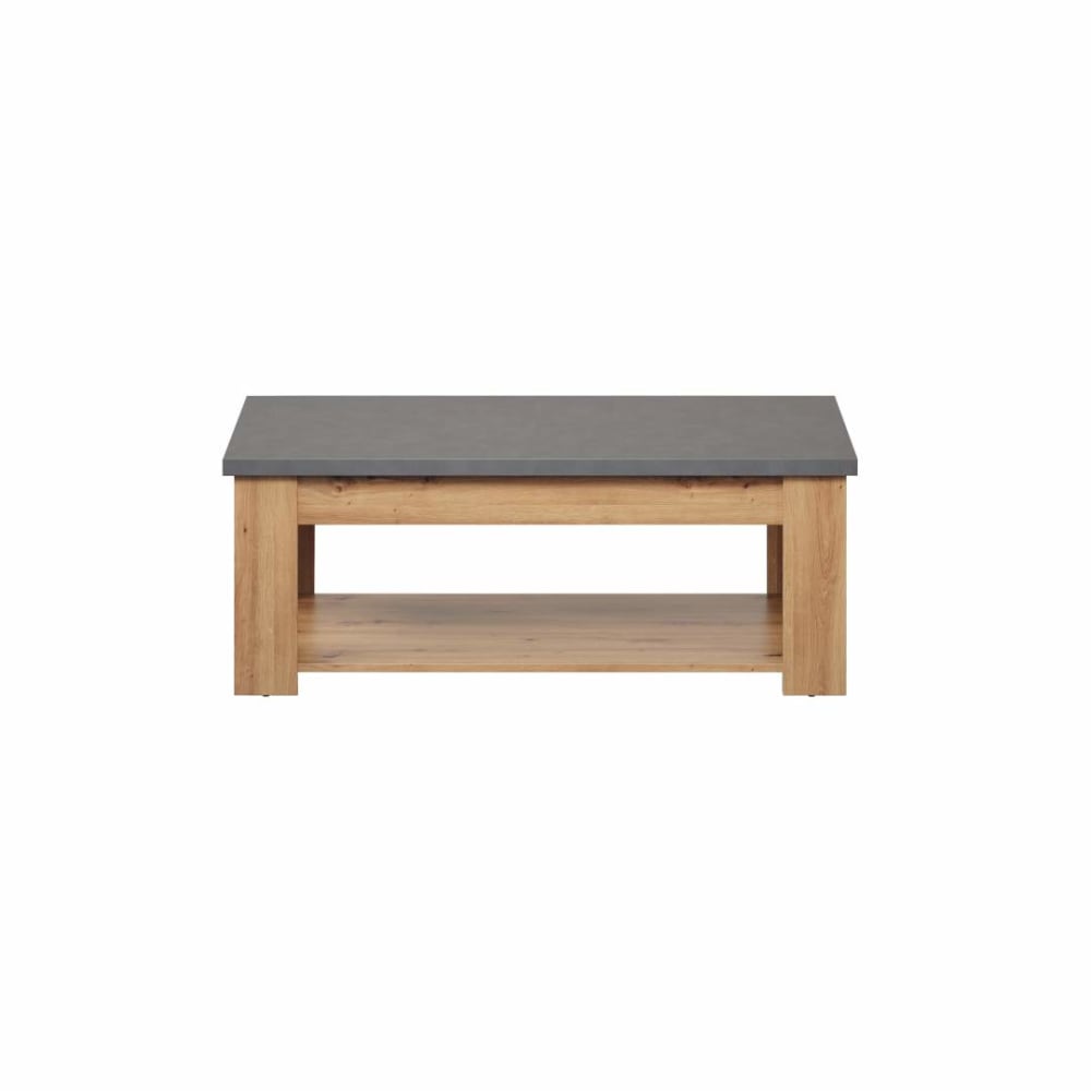 Table basse rectangulaire double plateau 120x46x67 cm - NOVA