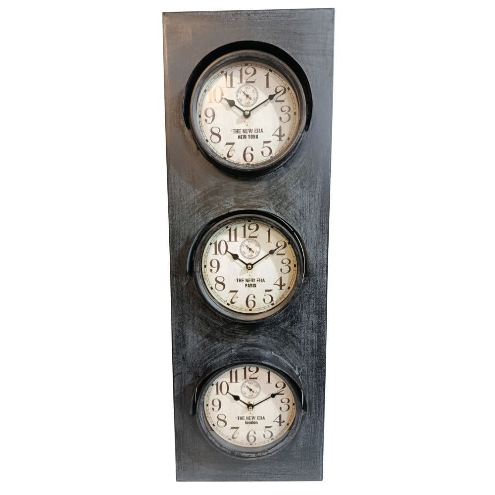 horloge verticale 3 cadrans
