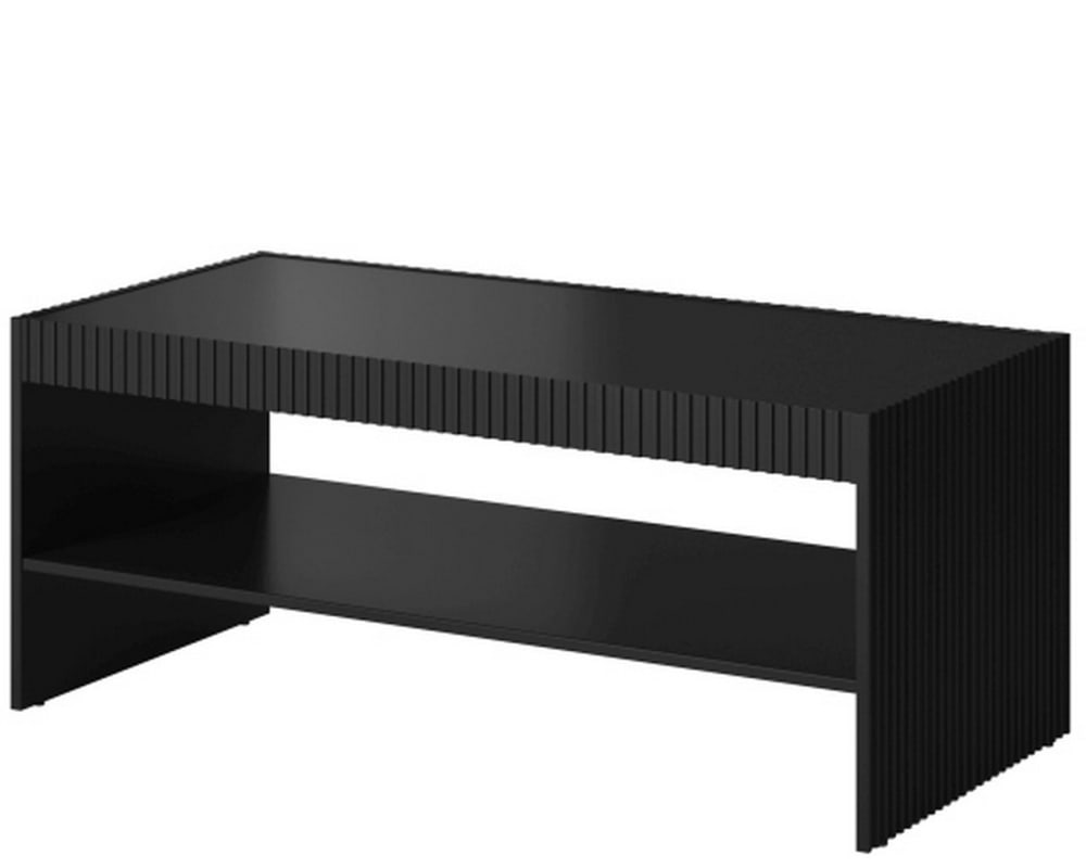 Table basse design noir mat 120cm