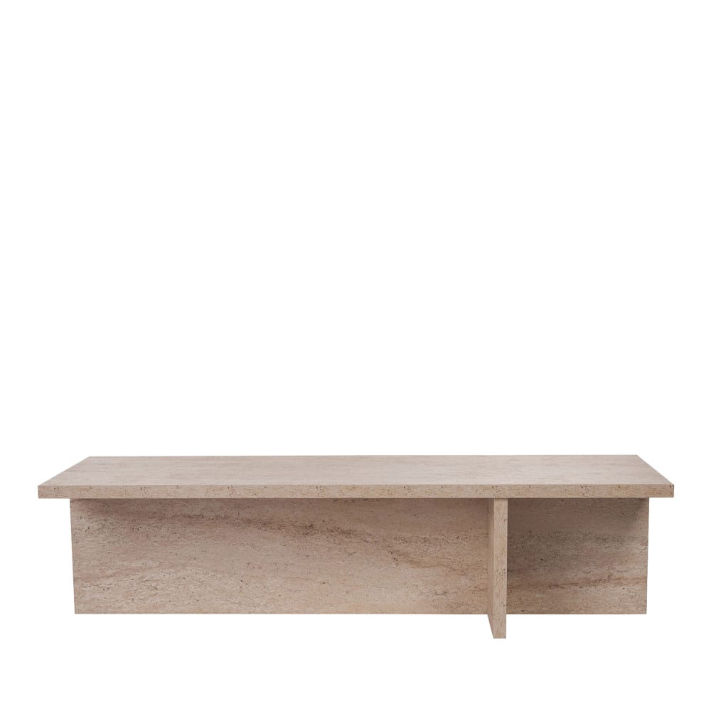 Table basse effet travertin