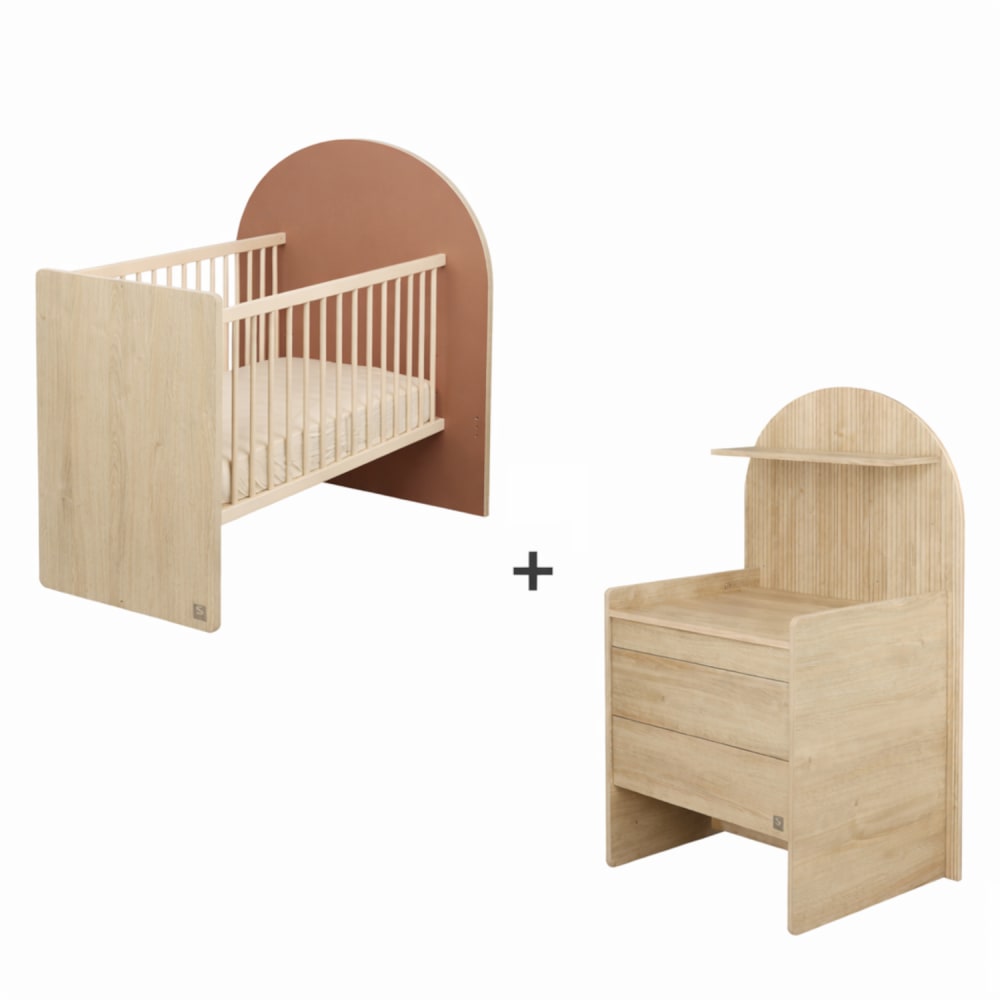Pack chambre bébé évolutif – lit bébé 120x60