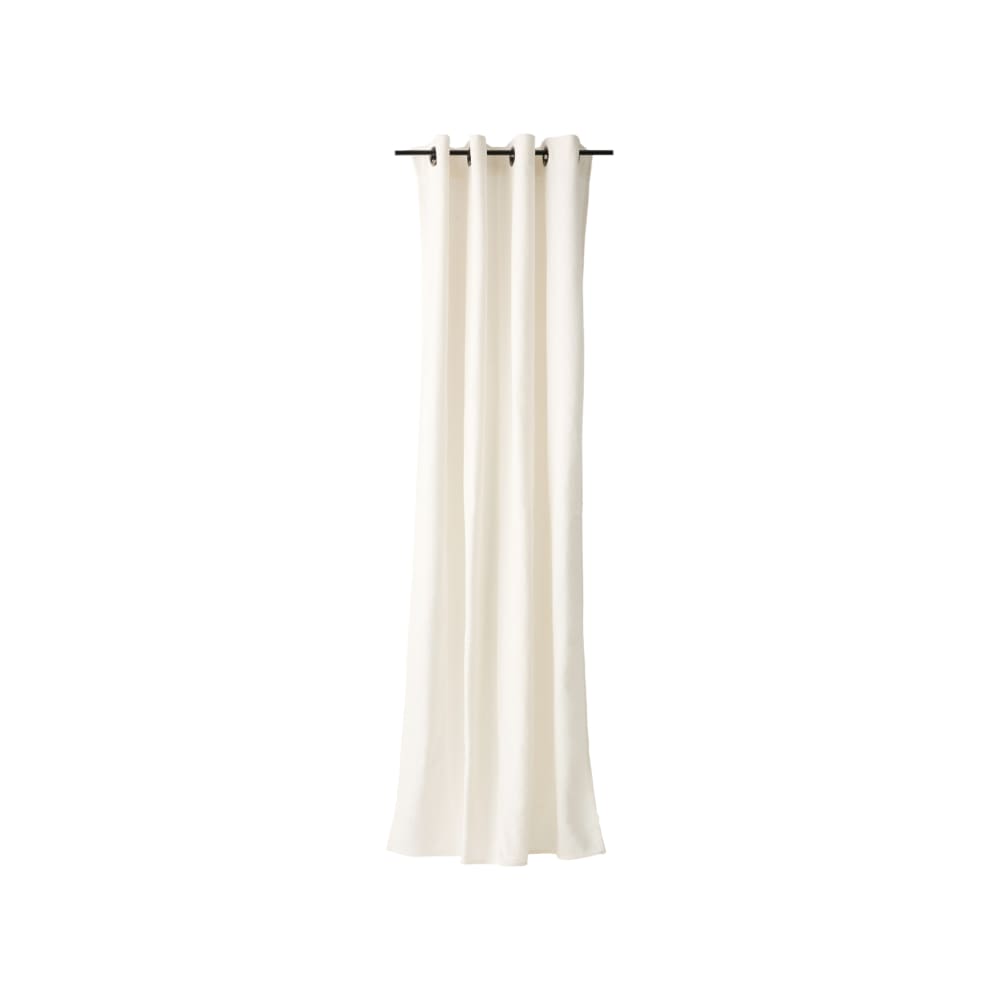 Rideau coton lin tramé blanc 140 x 260 cm — vue 3
