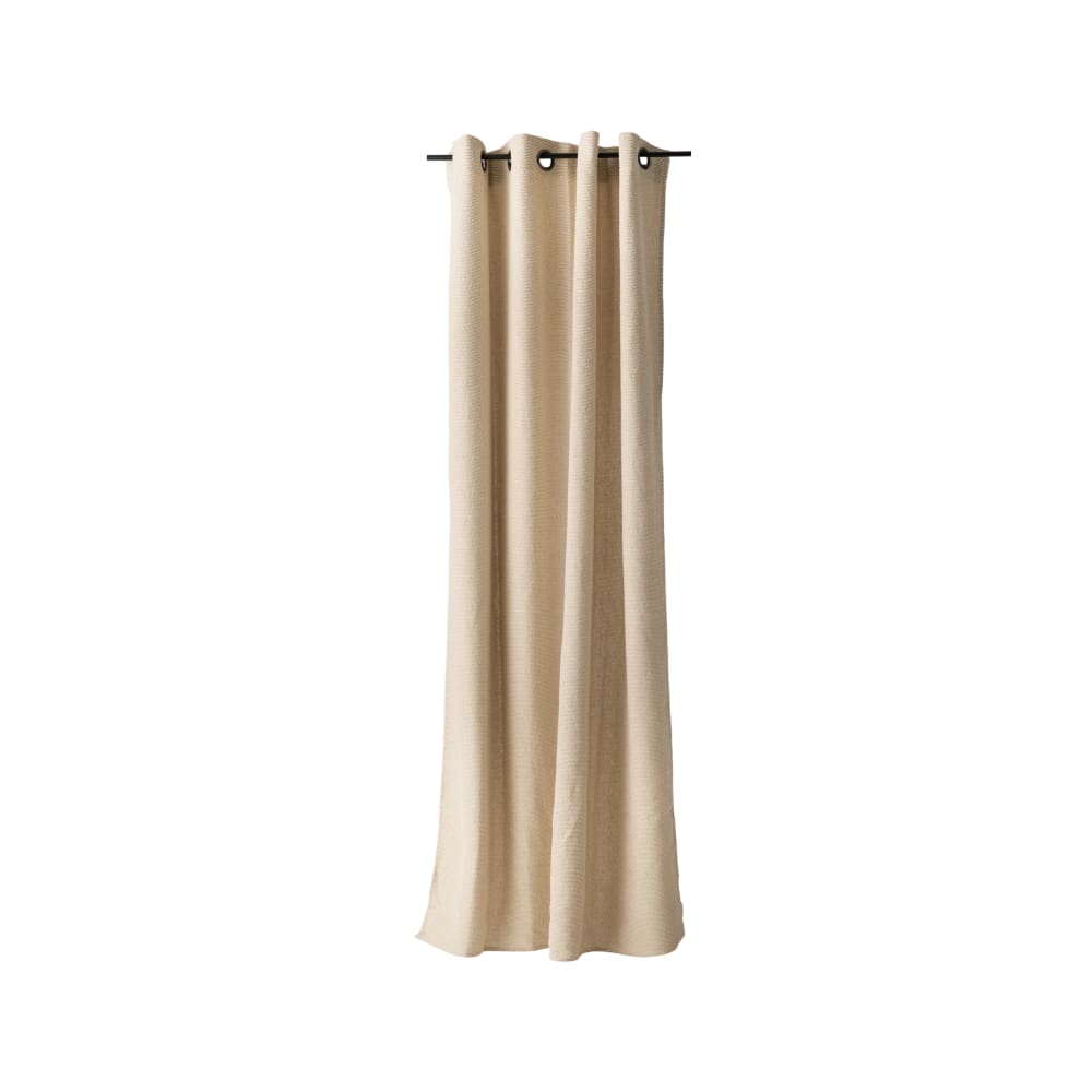 Rideau coton lin tramé moka 140 x 260 cm — vue 3