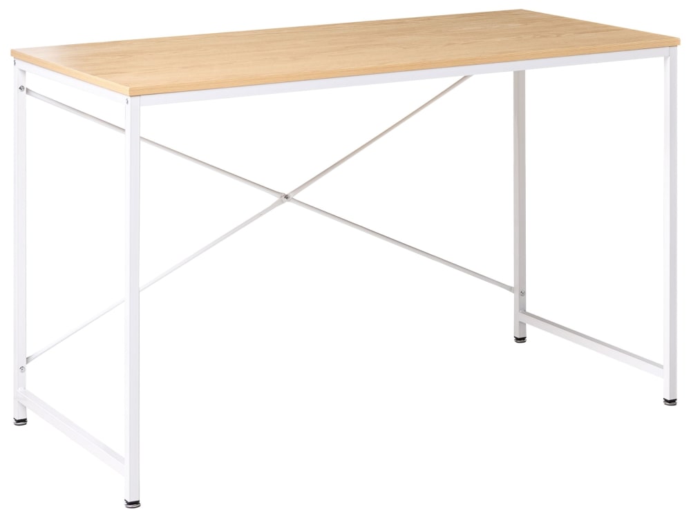 Table de bureau 120 cm 60 cm marron clairblanc Table de bureau 120 cm 60 cm marron clairblanc