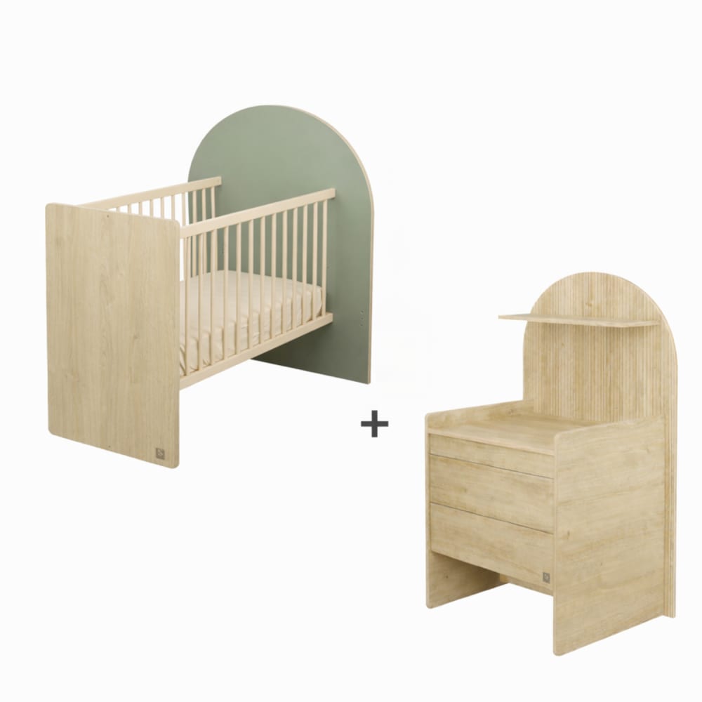 Pack chambre bébé évolutif – lit bébé 120x60