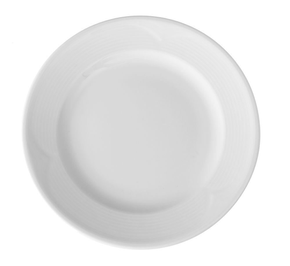 Assiette plate porcelaine blanche classique ø 200 mm   lot de 12   hen - Maisons du Monde