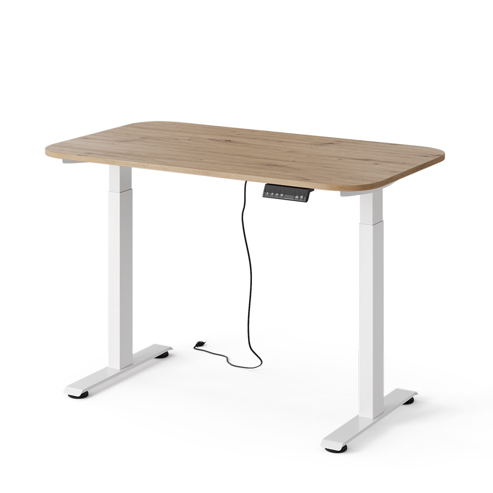 bureau 2 moteurs blanc/artisan