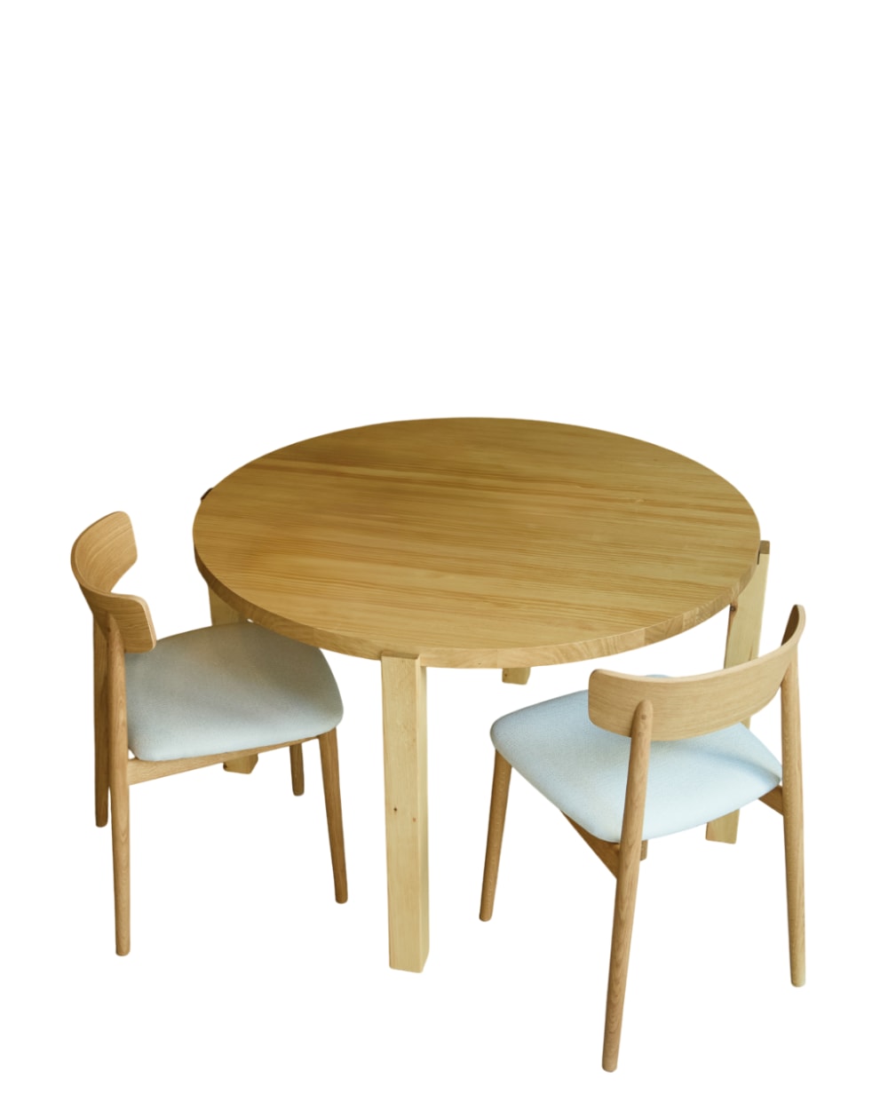 Table à manger ronde en bois 120 cm