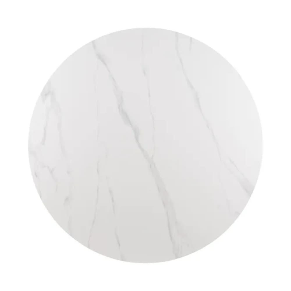 Esstisch aus Stahl und weißer Keramik, 120 cm - Maisons Du Monde