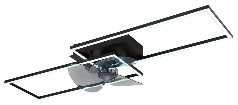 Deckenventilator Metall schwarz matt, LED - Maisons Du Monde