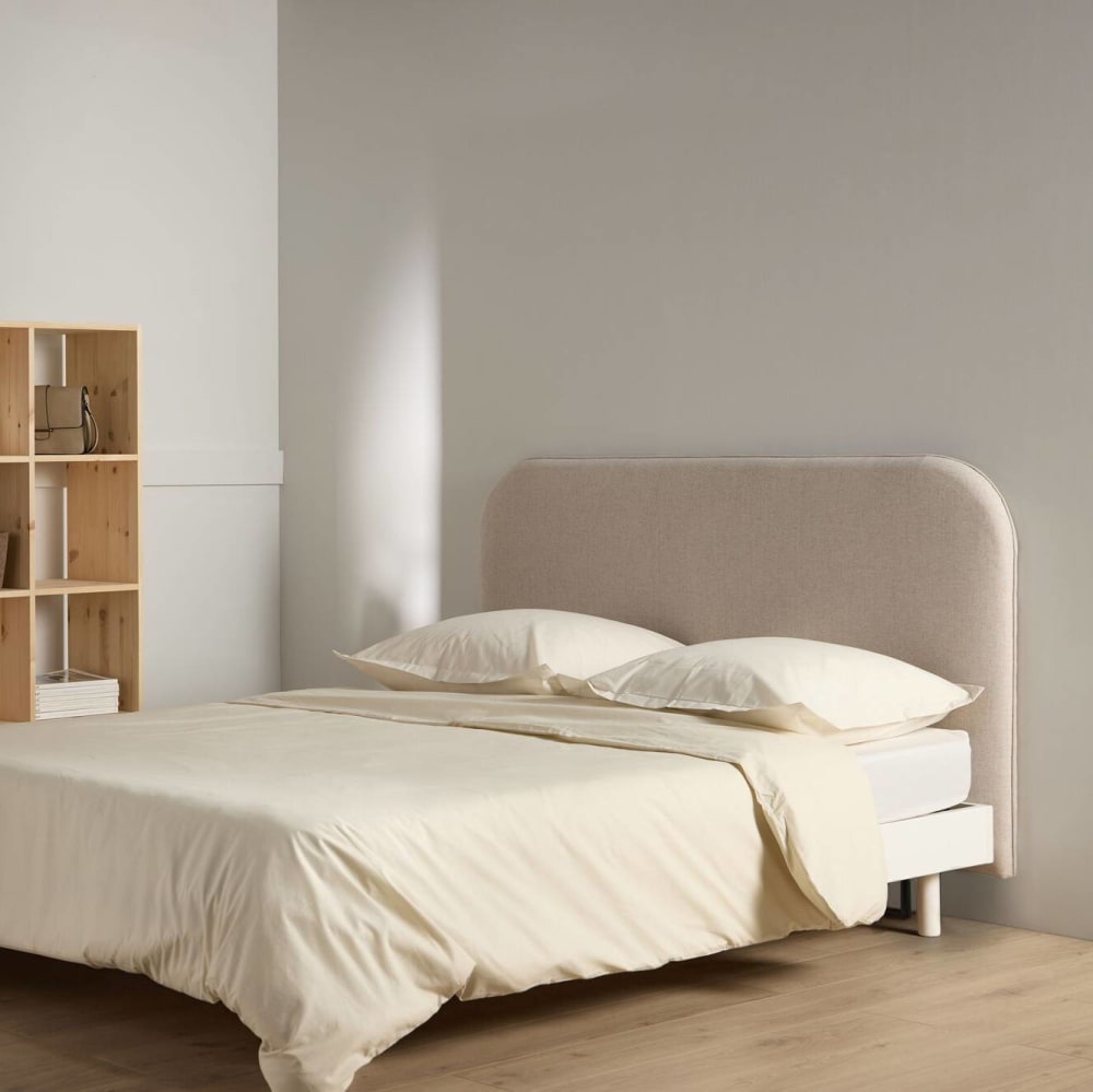 Tête de lit tissu beige largeur 160