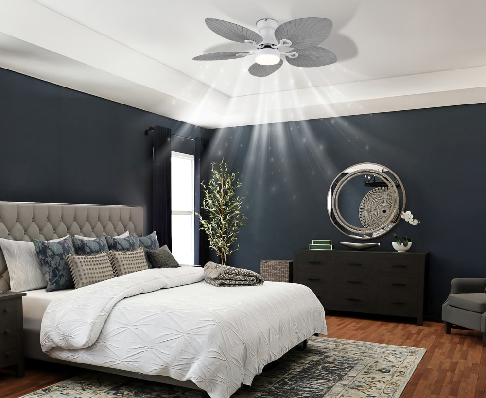 Deckenventilator Metall weiß matt, 107 cm - Maisons Du Monde