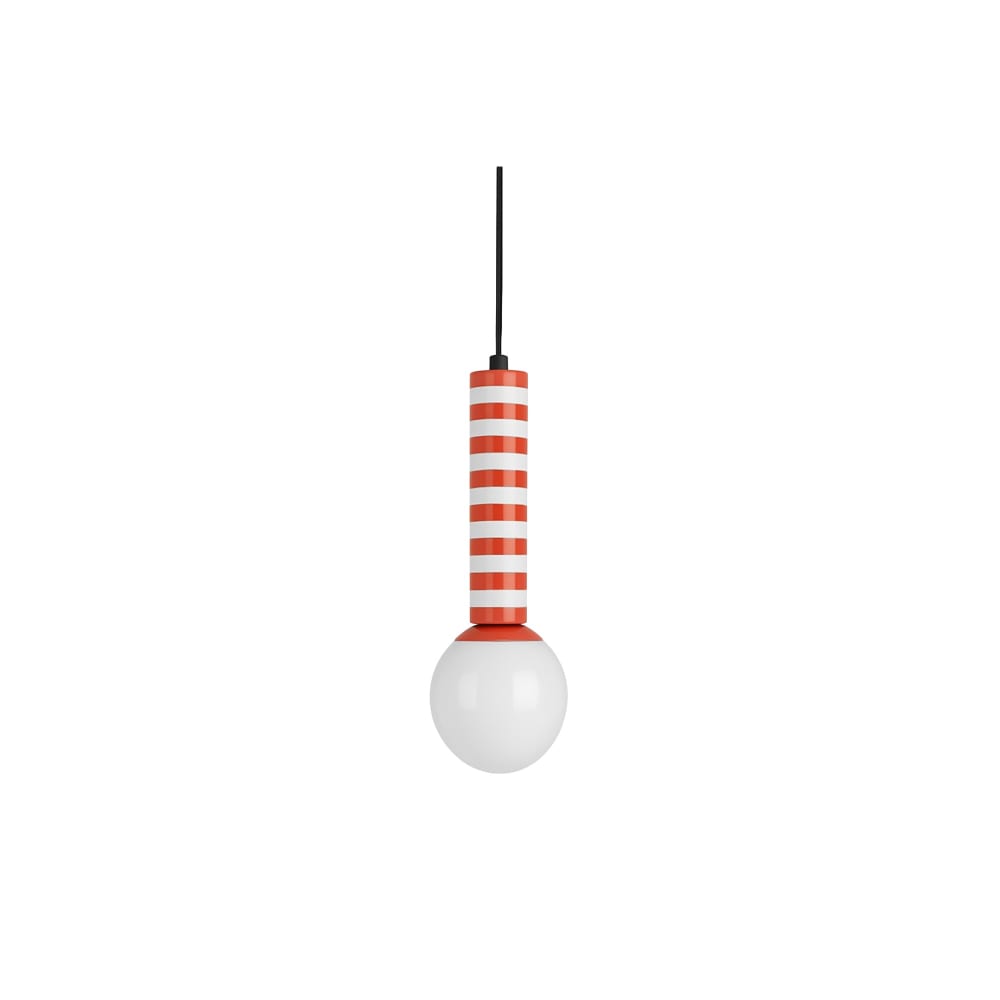 Suspension orange vif 12x12x38cm