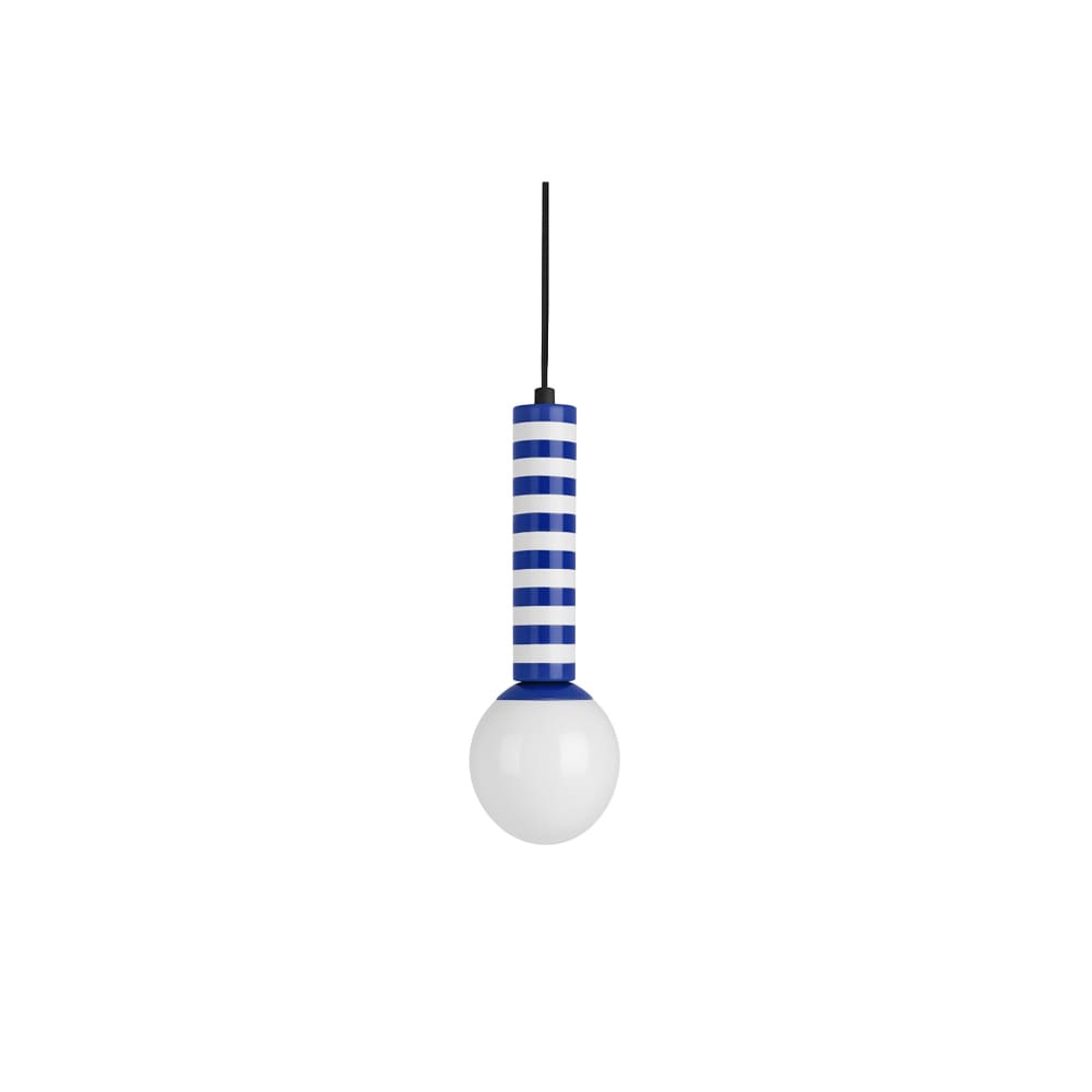 Suspension bleu cobalt 12x12x38cm
