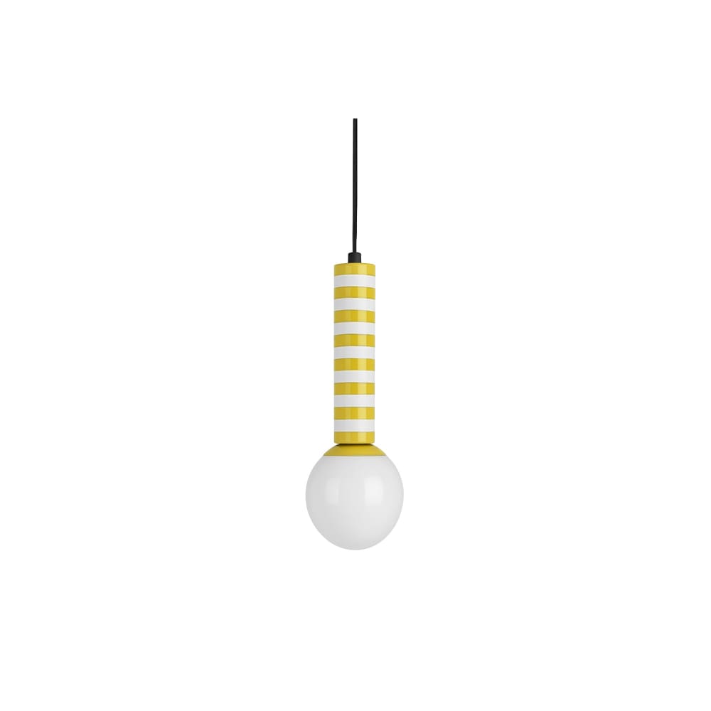 Suspension jaune doré 12x12x38cm